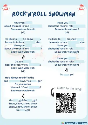Rock'n'roll Snowman Lyrics Game