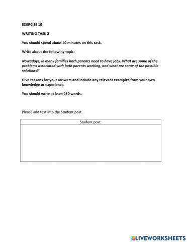 IE1, Unit 8, Writing, Exercise 10