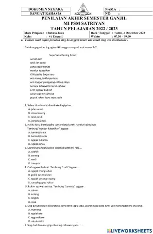 Pat  4 b jawa nopember 2022