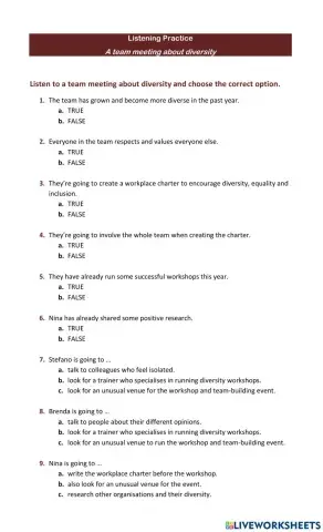Listening Practice Intermediate