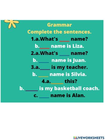 His name is... Her name is... This is