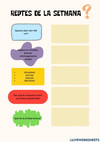 Reptes de la setmana 4