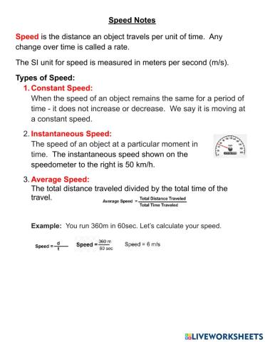 Speed Notes 8th