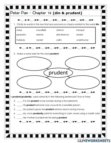 Peter Pan Chapter 14 Vocab