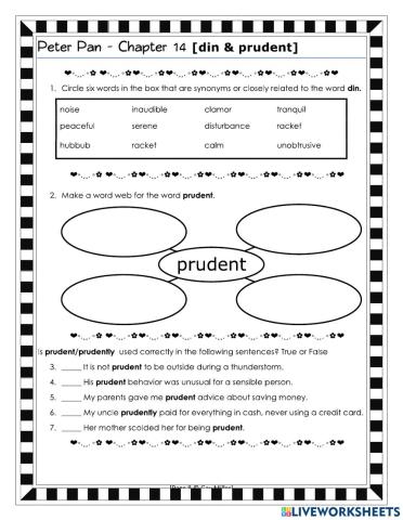 Peter Pan Chapter 14 Vocab