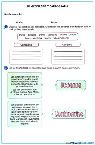 18. geografía y cartografía