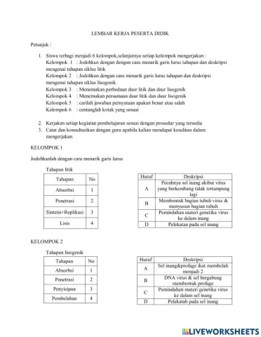 Lembar kerja peserta didik replikasi virus