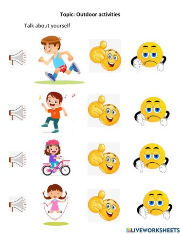 How do you have fun? – Topic: Outdoor activities