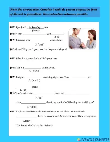 Present Progressive activity