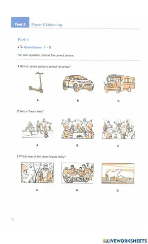 Test 2 Listening R A2 Key For School 