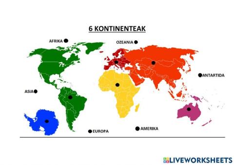 6 kontinenteak