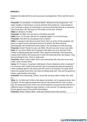 IE0, Unit 6, Language Builder, Exercise 5