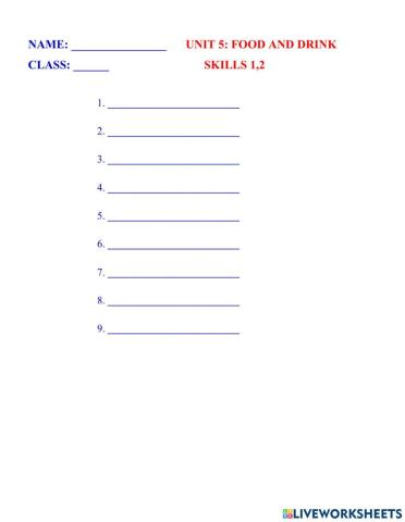 Engish 7 global unit 5 vocabulary skills 1,2