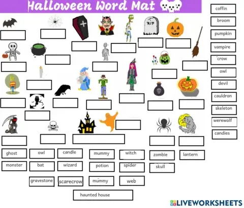 Halloween vocabulary