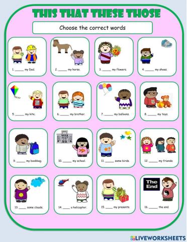 This That These Those Multiple Choice