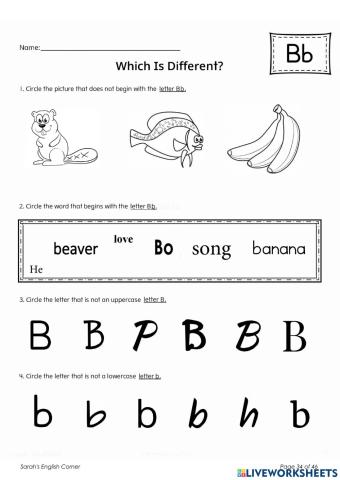 Phonics Bb