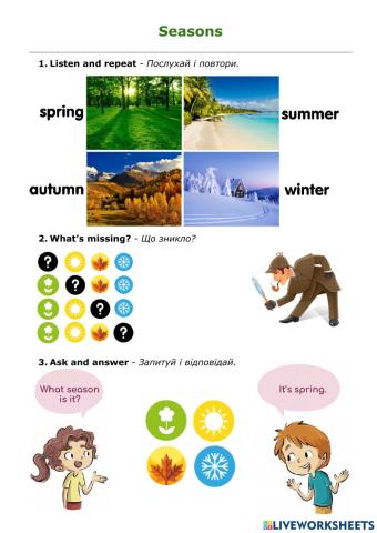 Seasons and colours.