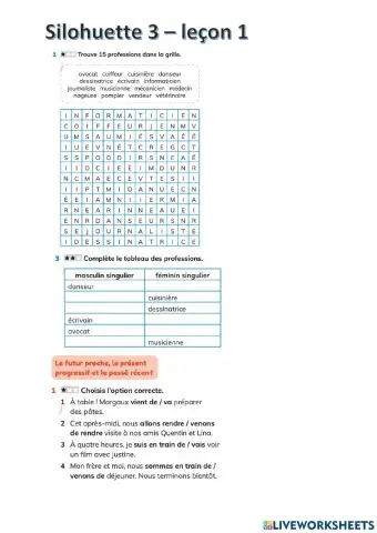 Silohuette 3 - leçon 1