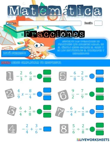 Operaciones Básicas de Fracciones