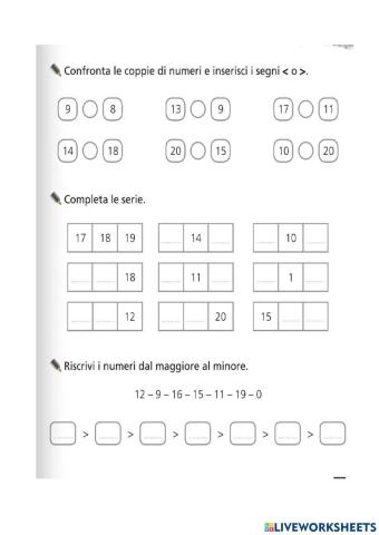 Inserisci i simboli corretti
