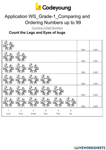 Counting 2-Digit Numbers-Application WS