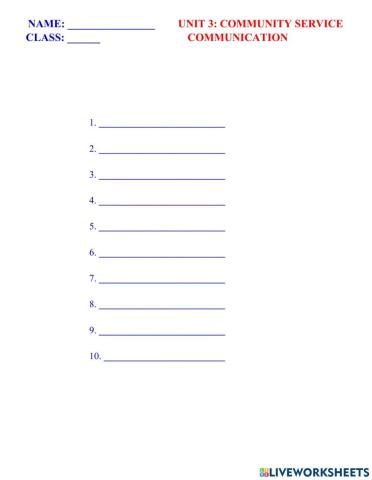 English 7 global unit 3 vocabuary communication