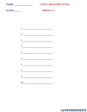 English 7 global unit 2 vocabulary skills 1, 2