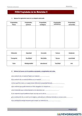 Propiedades de los materiales II