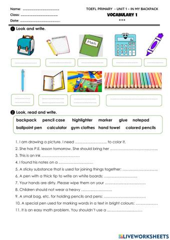 Worksheet 1