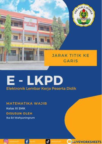 E-LKPD Jarak Titik Ke Garis