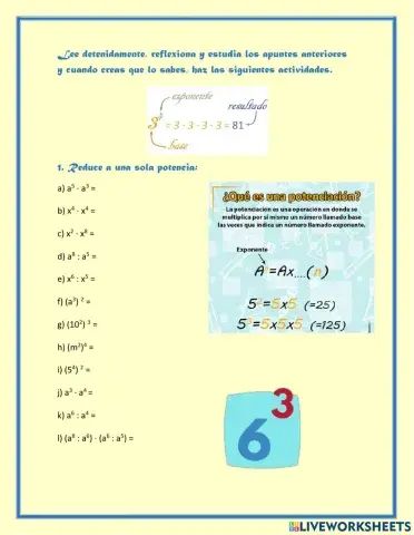 Propiedades de la potencia