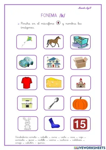 Fonema k (posición inicial)