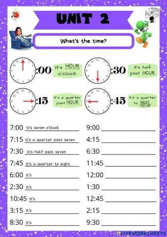 4th grade. Unit 2. Sheet 7. Richmond