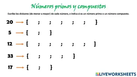 Números primos y compuestos
