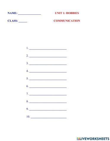 English 7 global vocabulary unit 1 communication