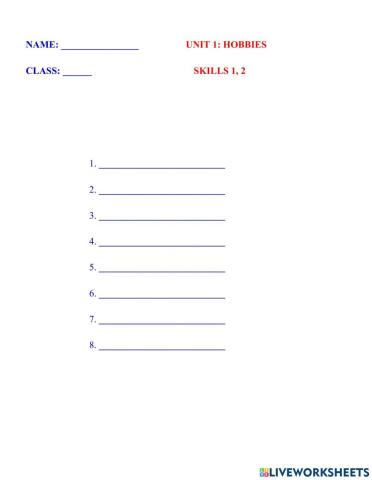 English 7 global unit 1 vocabulary skills 1,2