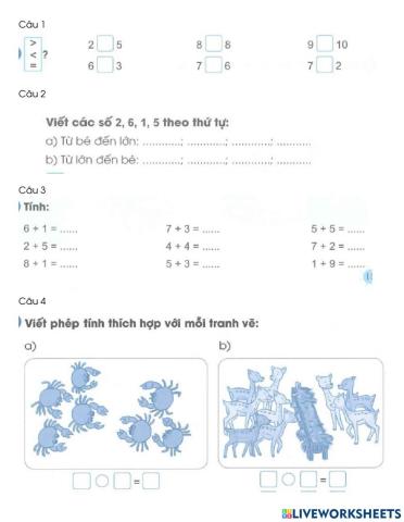 Bai tap on tap giua hoc ki 1