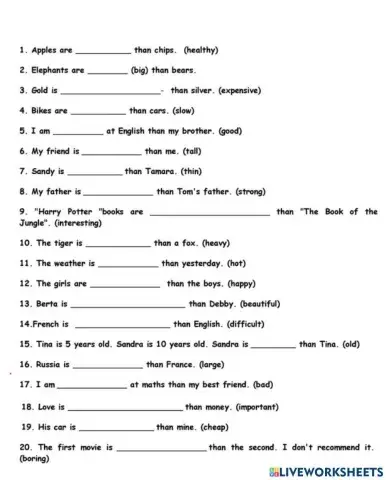 Degrees of Comparison