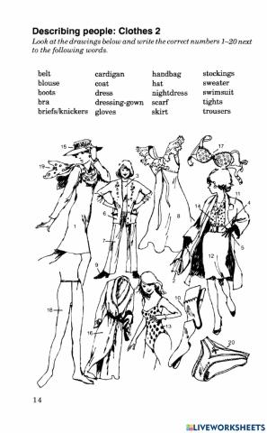 Describing people: clothes 2