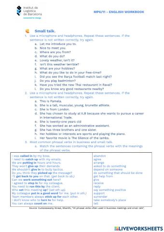 U1. Making connections - Vocabulary