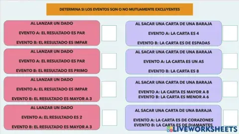 Eventos mutuamente excluyentes