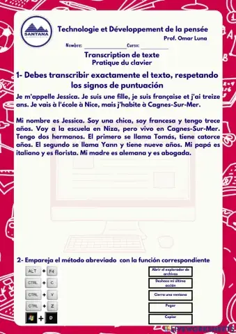 Práctica de teclado