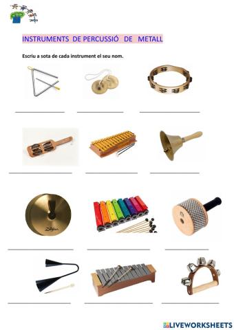 instruments de percussió de metall