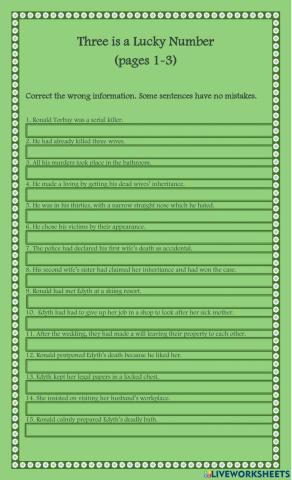 Three is a Lucky Number pages 1-3