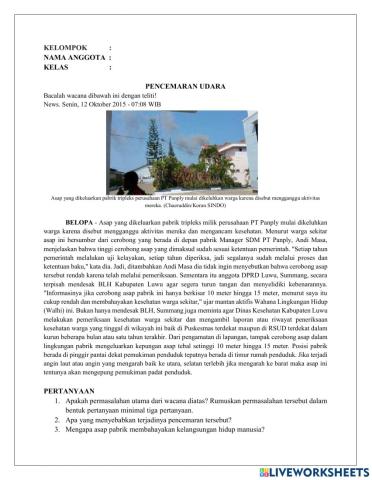 Perubahan Lingkungan