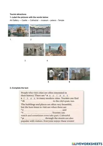 Tourist attractions and activities