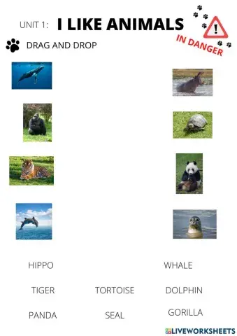 Animal in danger, unit 1