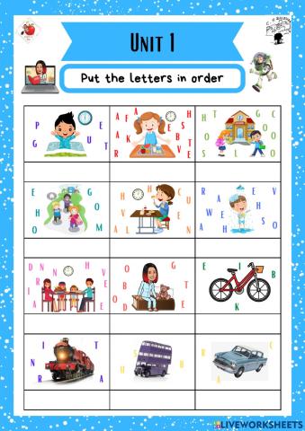 3rd grade. Unit 1. Sheet 4. Richmond