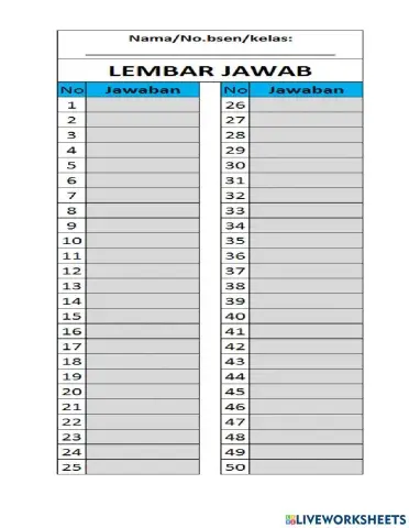 Lembar Jawab