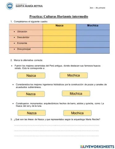 Culturas Horizonte intermedio temprano